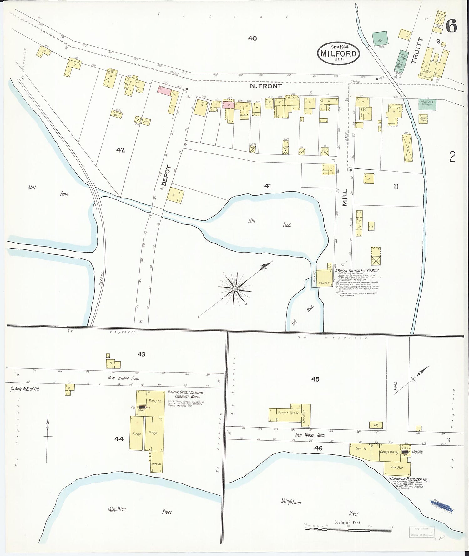 This old map of Sussex Counties, Delaware was created by Sanborn Map Company in 1904