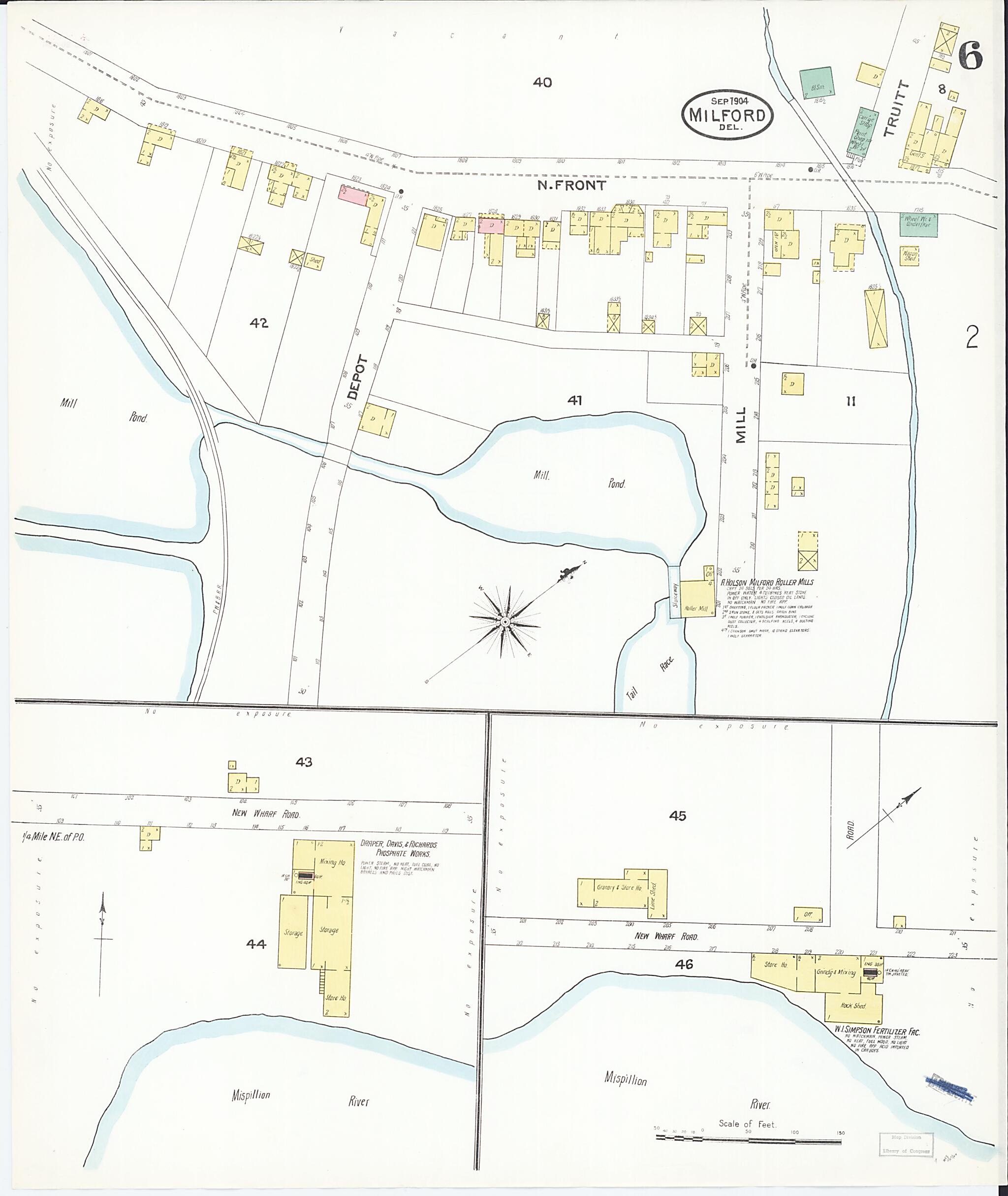 This old map of Sussex Counties, Delaware was created by Sanborn Map Company in 1904