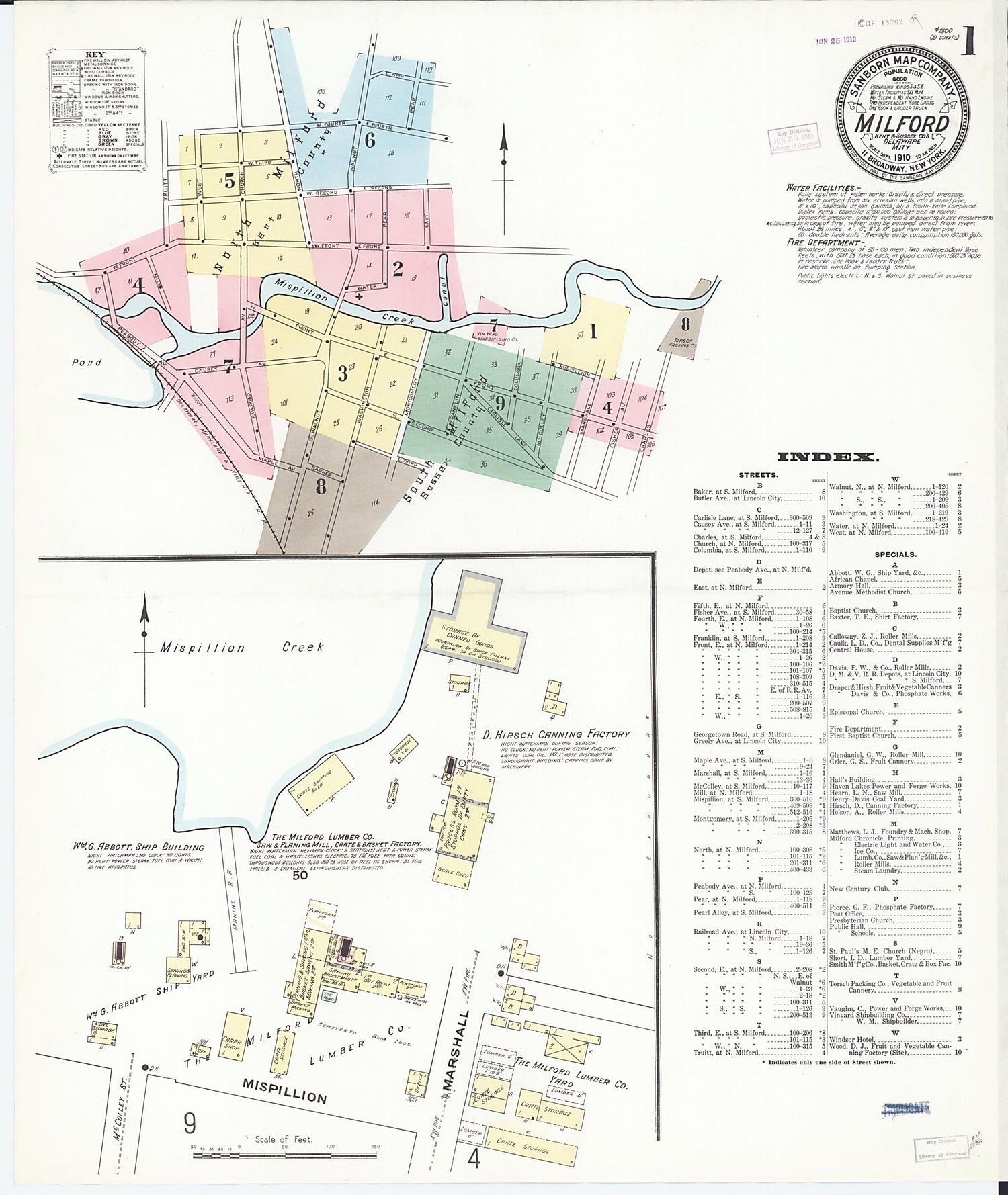 This old map of Sussex Counties, Delaware was created by Sanborn Map Company in 1910