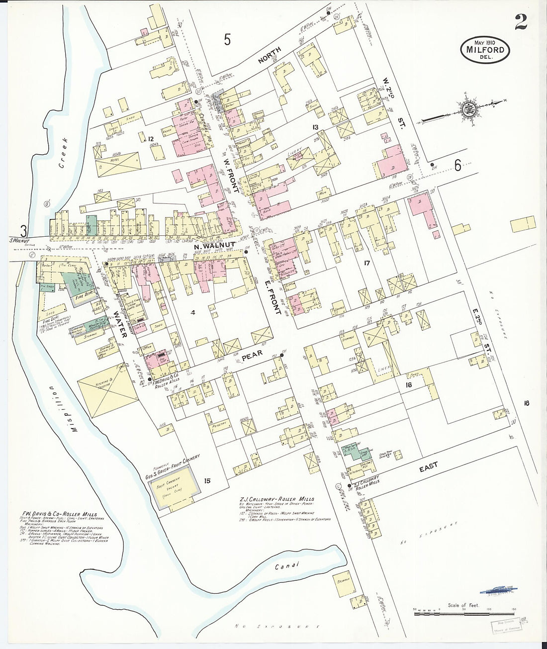 This old map of Sussex Counties, Delaware was created by Sanborn Map Company in 1910