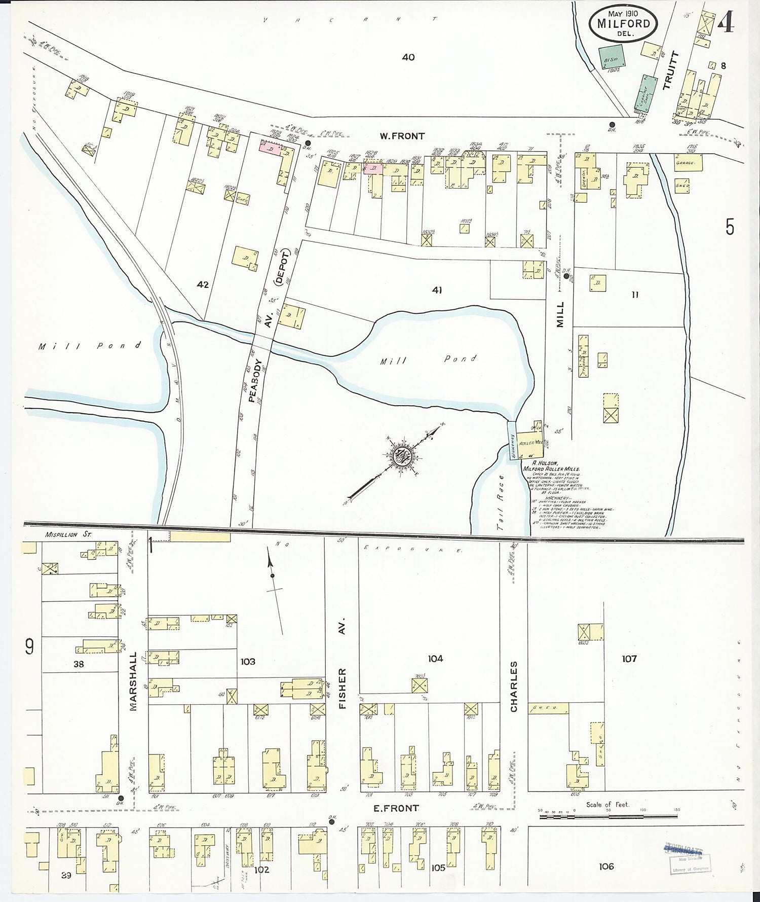 This old map of Sussex Counties, Delaware was created by Sanborn Map Company in 1910