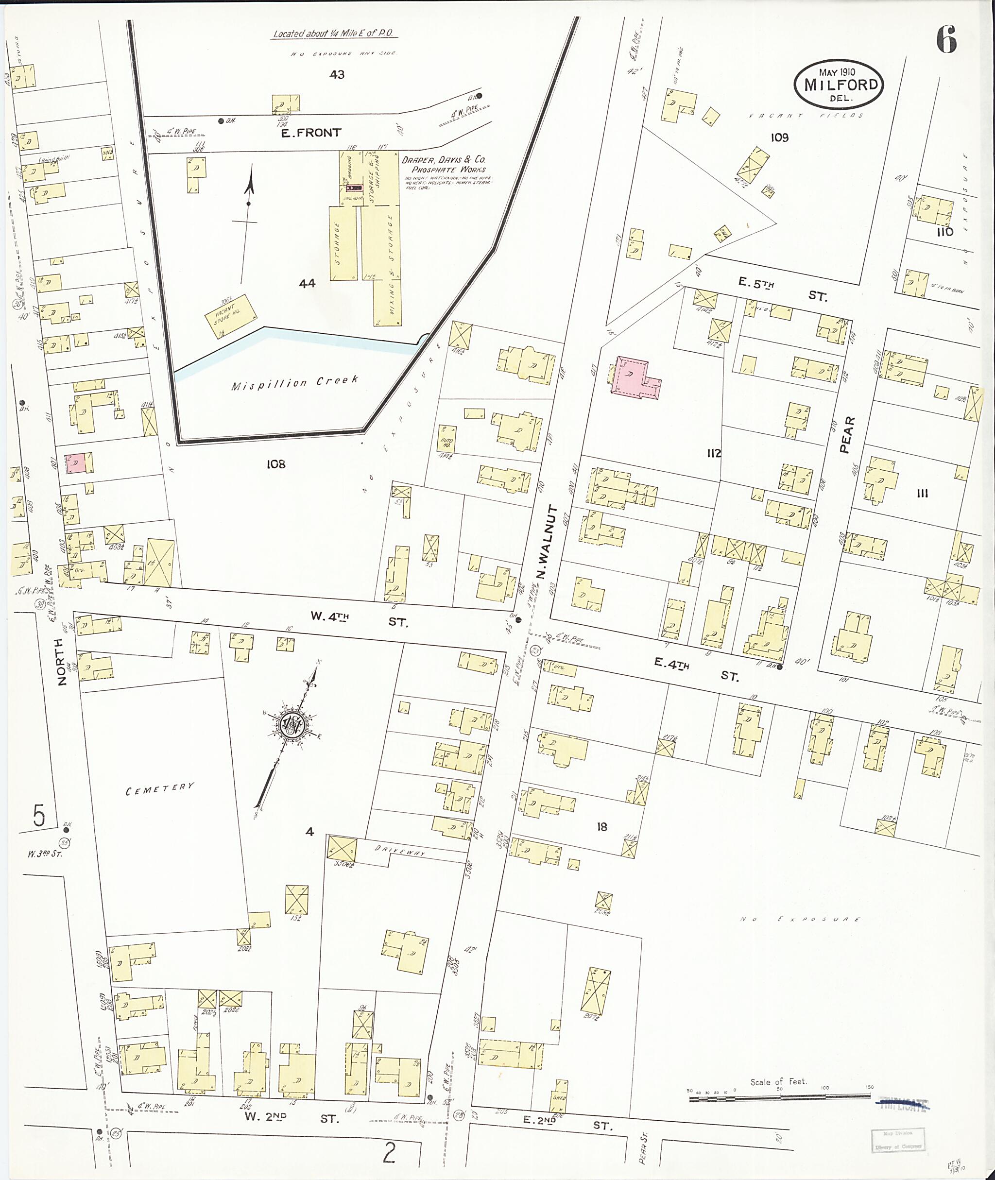 This old map of Sussex Counties, Delaware was created by Sanborn Map Company in 1910