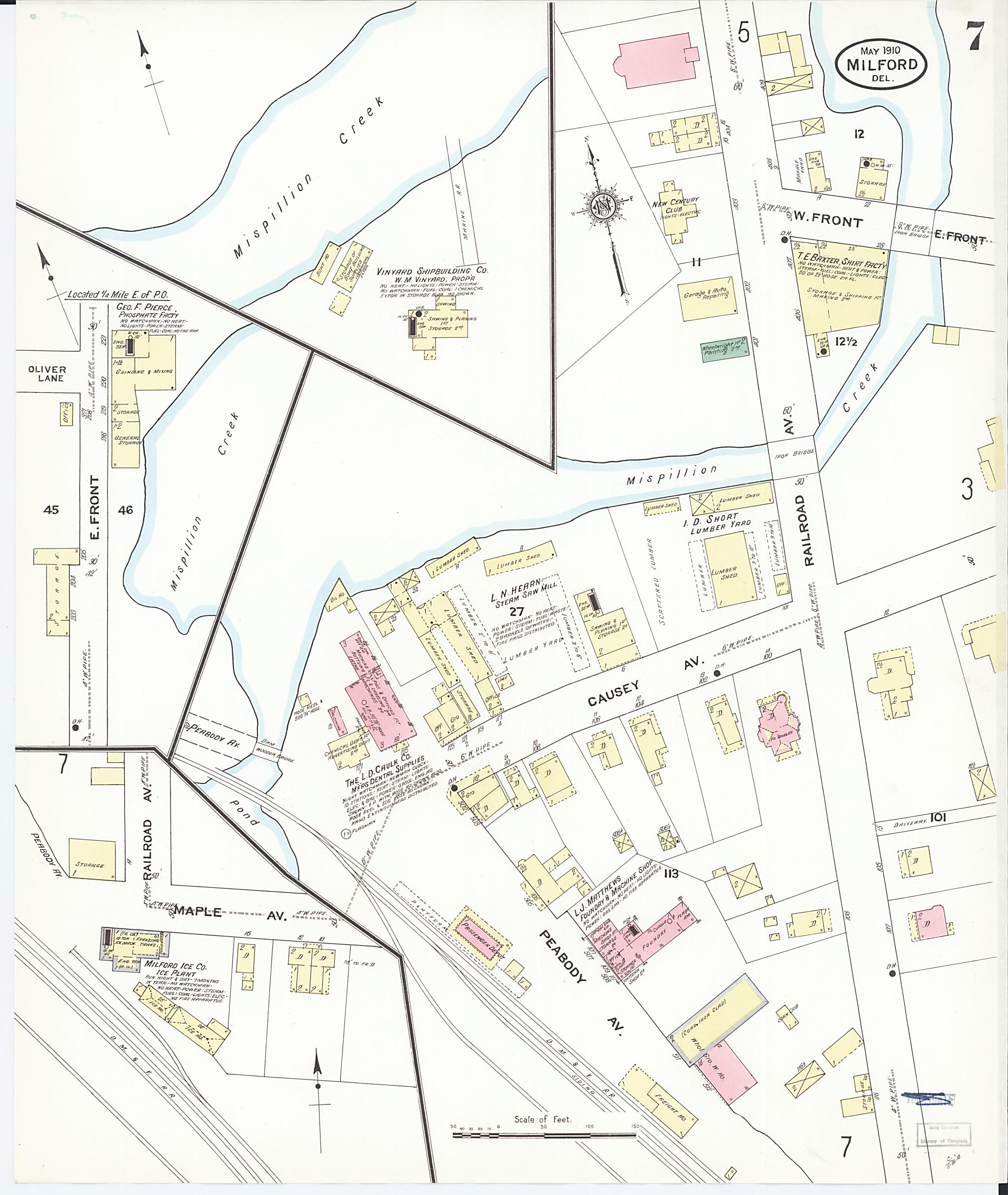 This old map of Sussex Counties, Delaware was created by Sanborn Map Company in 1910