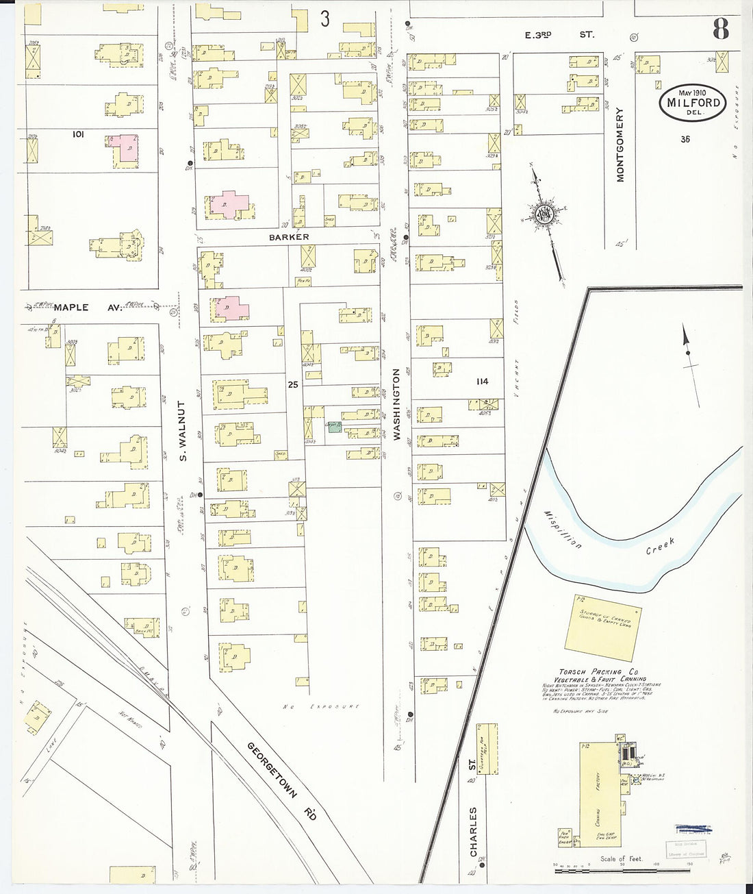 This old map of Sussex Counties, Delaware was created by Sanborn Map Company in 1910