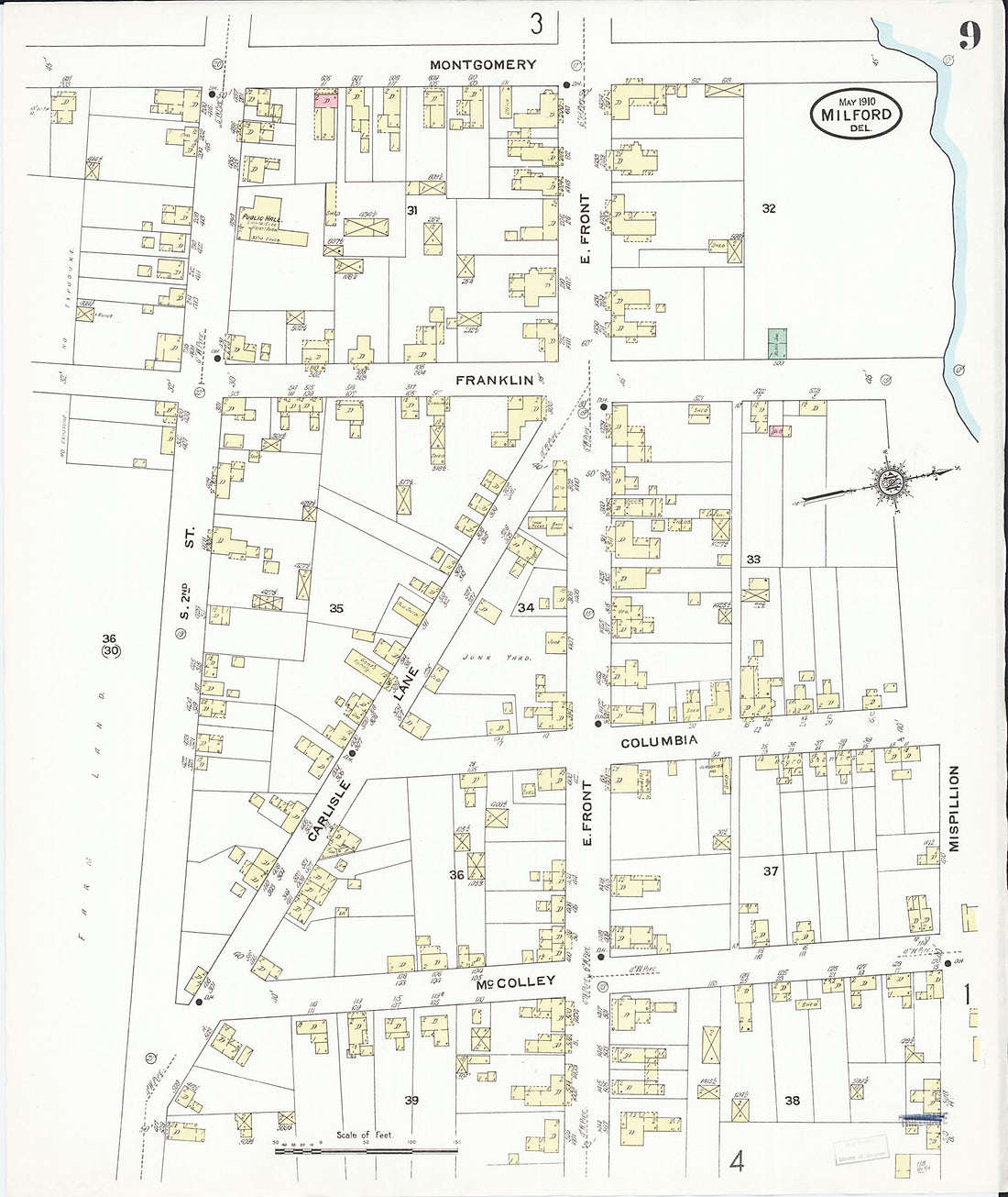 This old map of Sussex Counties, Delaware was created by Sanborn Map Company in 1910