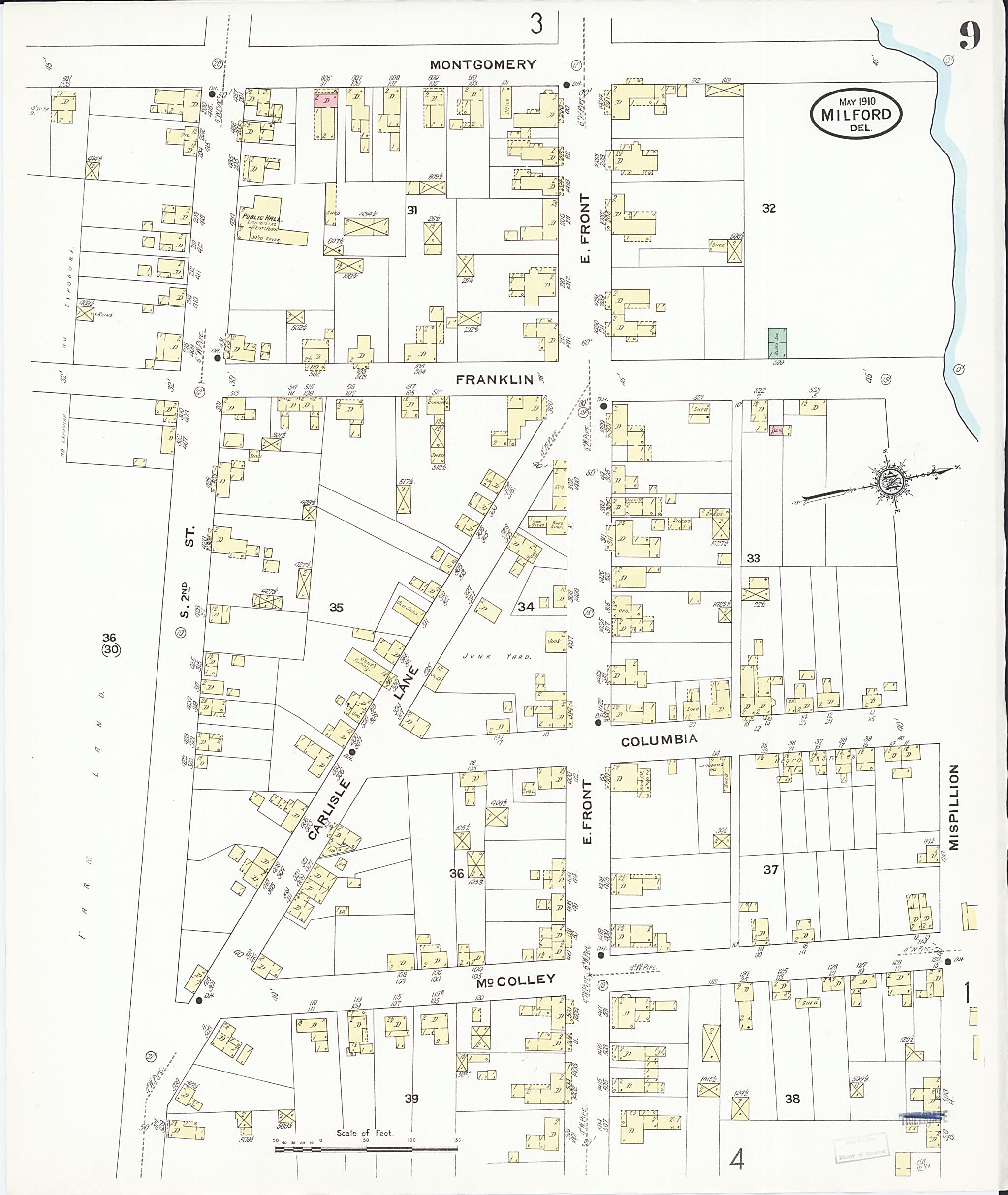 This old map of Sussex Counties, Delaware was created by Sanborn Map Company in 1910