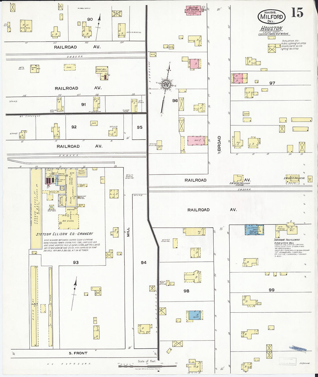 This old map of Sussex Counties, Delaware was created by Sanborn Map Company in 1919