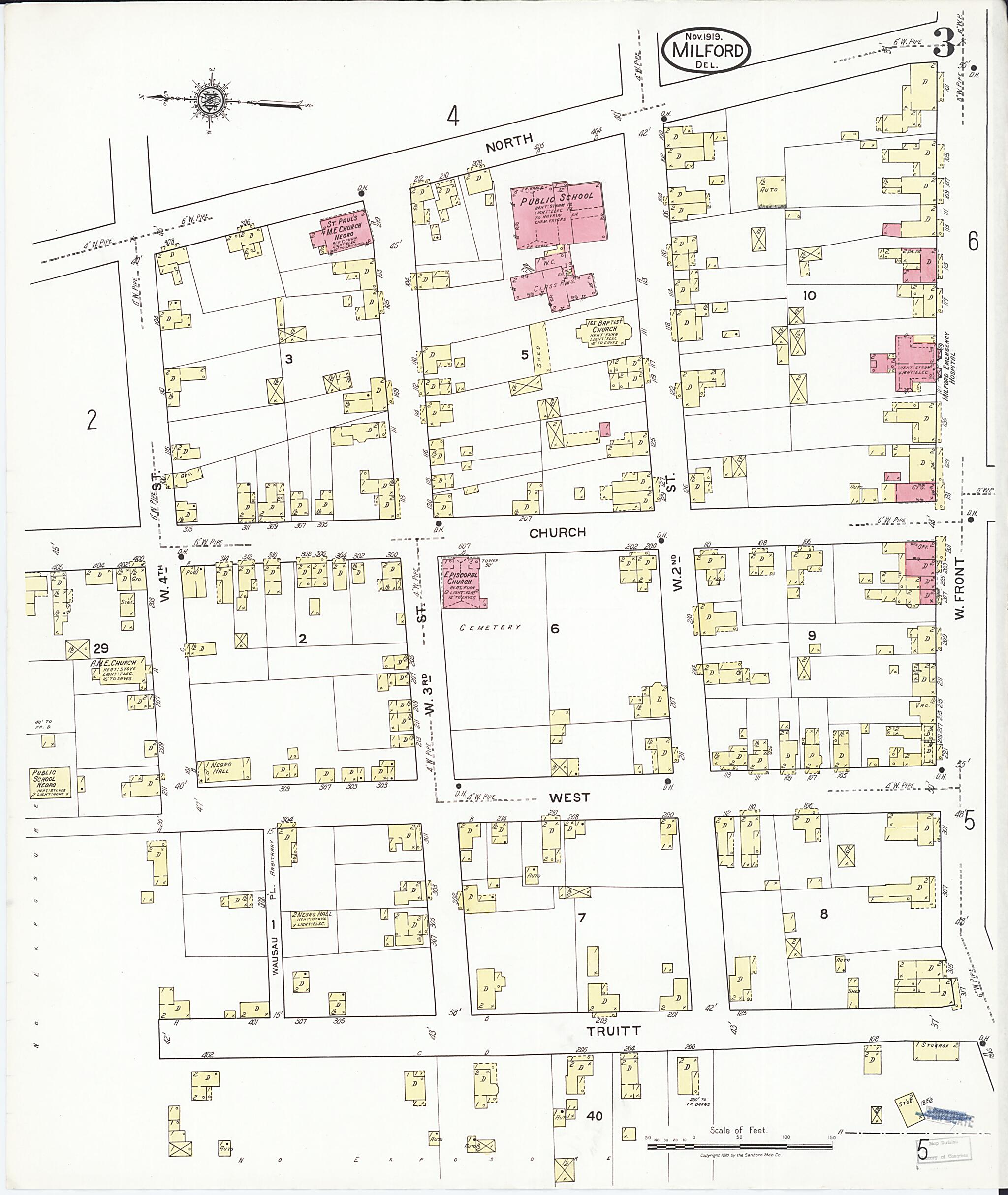 This old map of Sussex Counties, Delaware was created by Sanborn Map Company in 1919