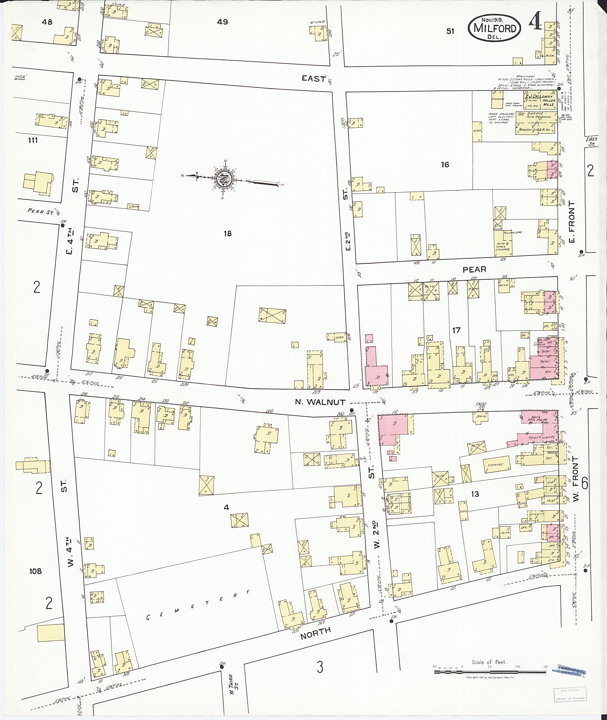 This old map of Sussex Counties, Delaware was created by Sanborn Map Company in 1919