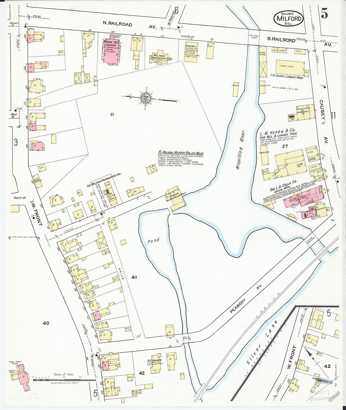 This old map of Sussex Counties, Delaware was created by Sanborn Map Company in 1919