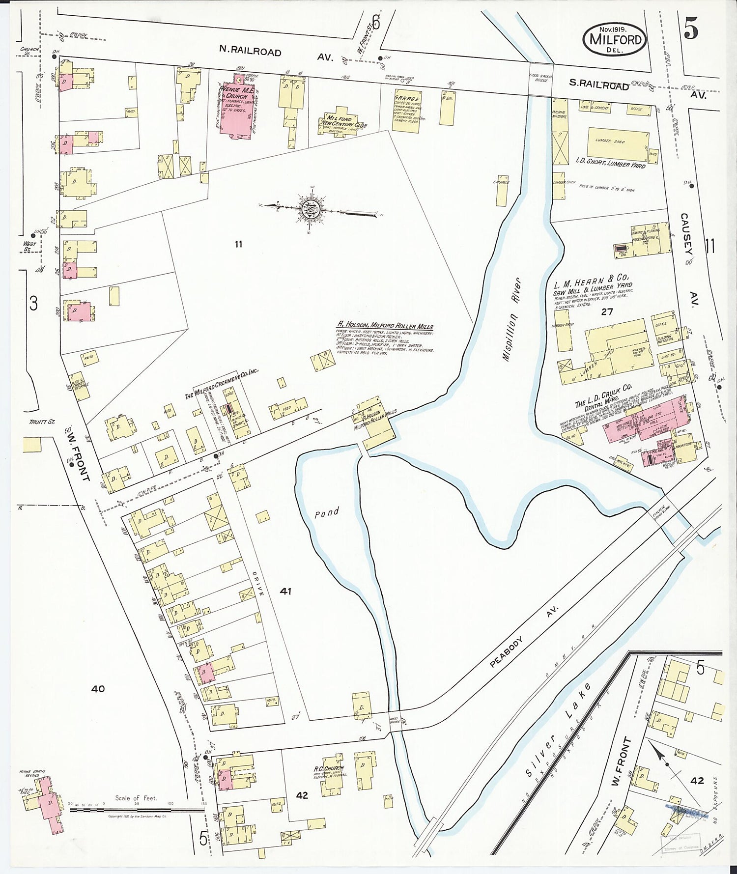 This old map of Sussex Counties, Delaware was created by Sanborn Map Company in 1919