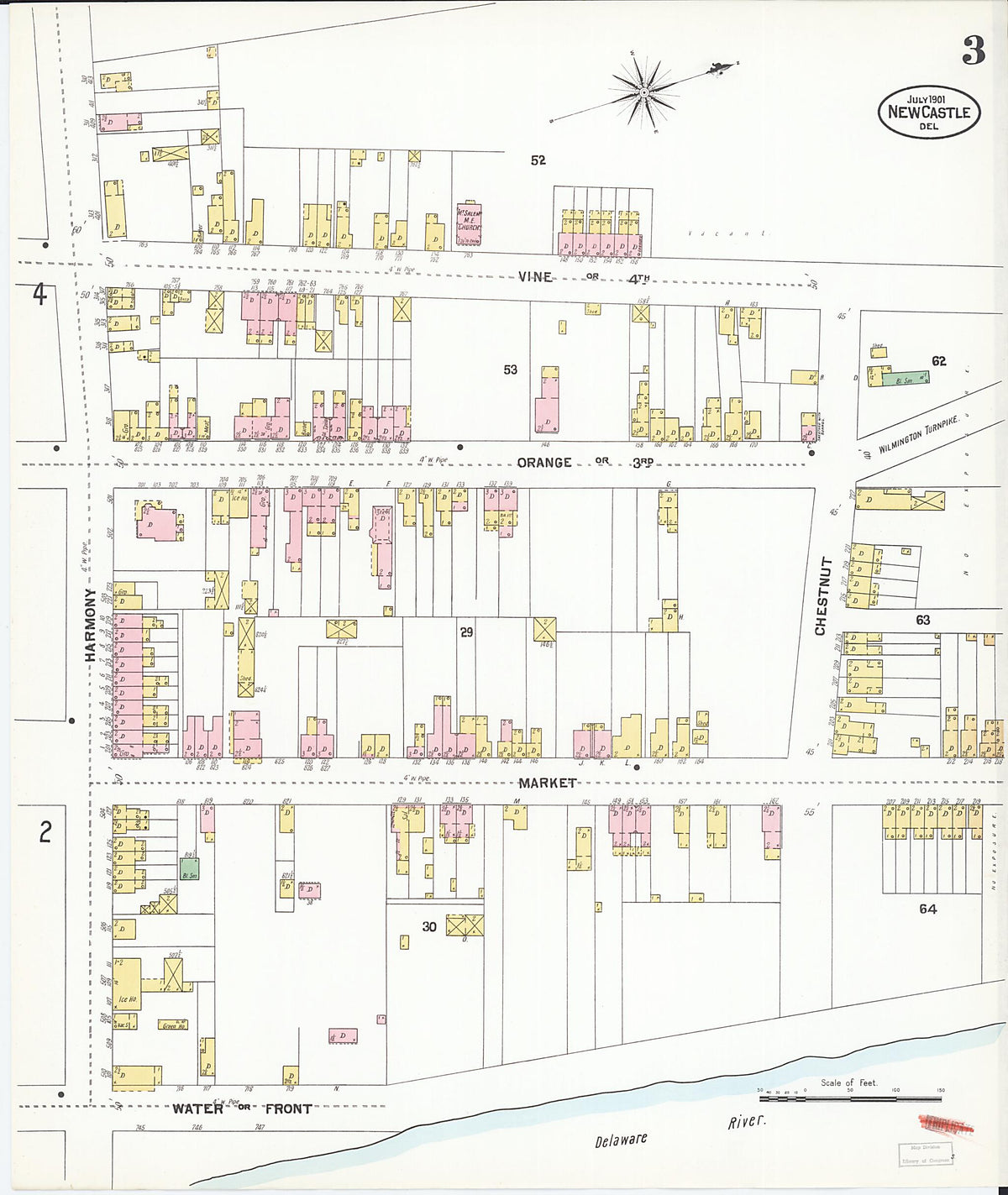 New Castle, New Castle County, Delaware 1901 (Sheet 3 of 7) by Relic Map Company