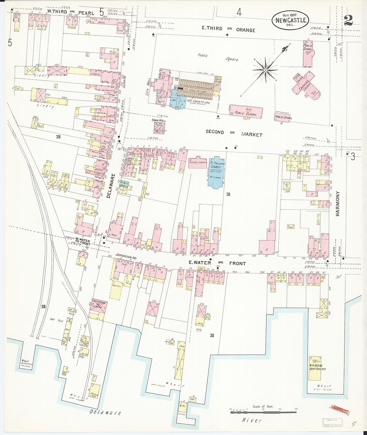 New Castle, New Castle County, Delaware 1907 (Sheet 2 of 8) by Relic Map Company
