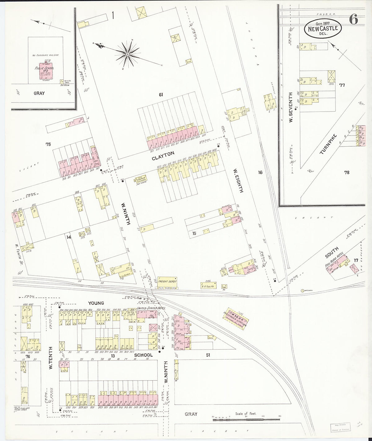 New Castle, New Castle County, Delaware 1907 (Sheet 6 of 8) by Relic Map Company