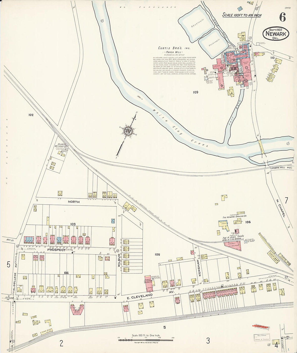 Newark, Castle County, Delaware 1922 (Sheet 6 of 9) by Relic Map Company