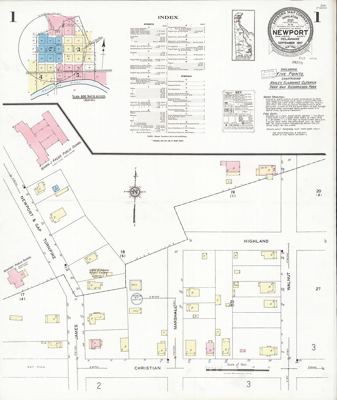 This old map of Richardson Park, New Castle County, Delaware was created by Sanborn Map Company in 1927