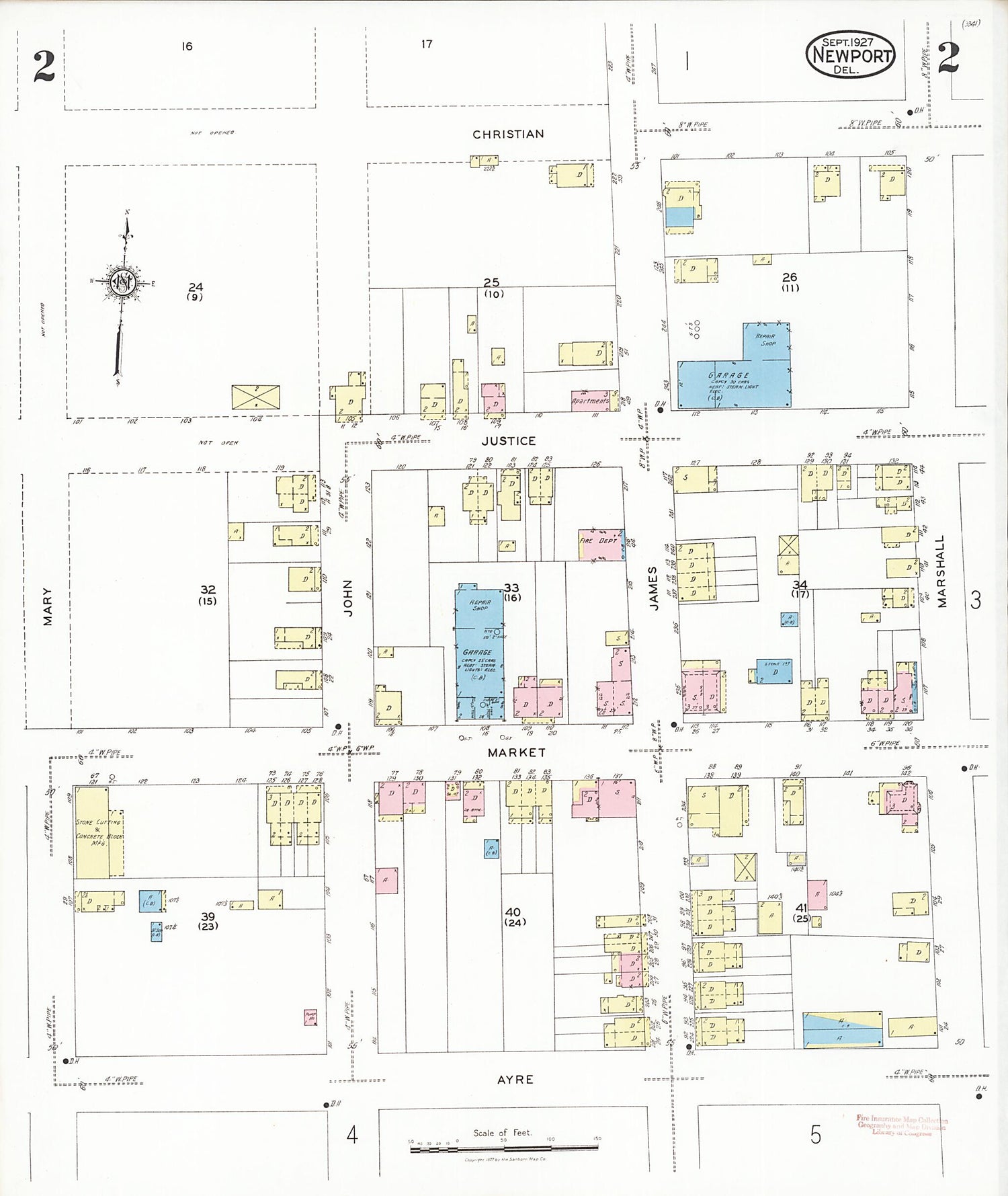 This old map of Richardson Park, New Castle County, Delaware was created by Sanborn Map Company in 1927