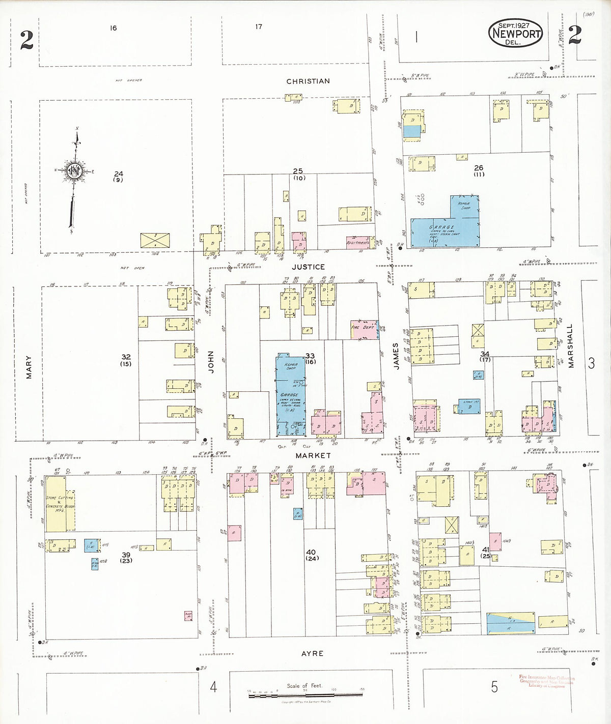 Newport, New Castle County, Delaware 1927 (Sheet 2) by Relic Map Company