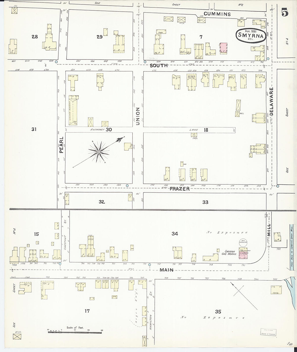 Smyrna, Kent County, Delaware 1891 (Sheet 5 of 6) by Relic Map Company