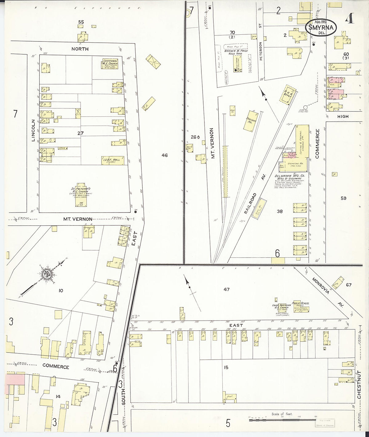 Smyrna, Kent County, Delaware 1915 (Sheet 4 of 7) by Relic Map Company