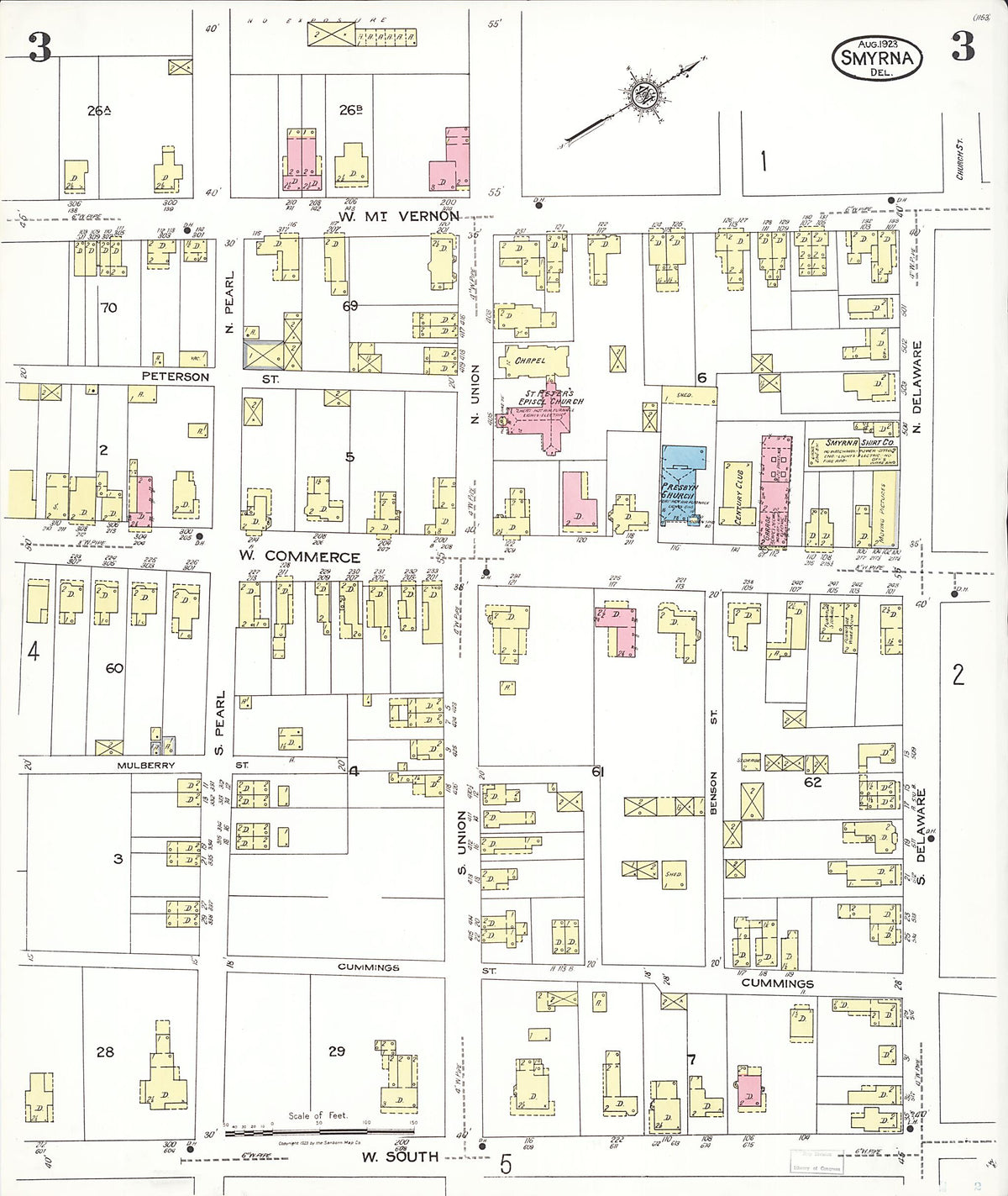 Smyrna, Kent County, Delaware 1923 (Sheet 3 of 5) by Relic Map Company