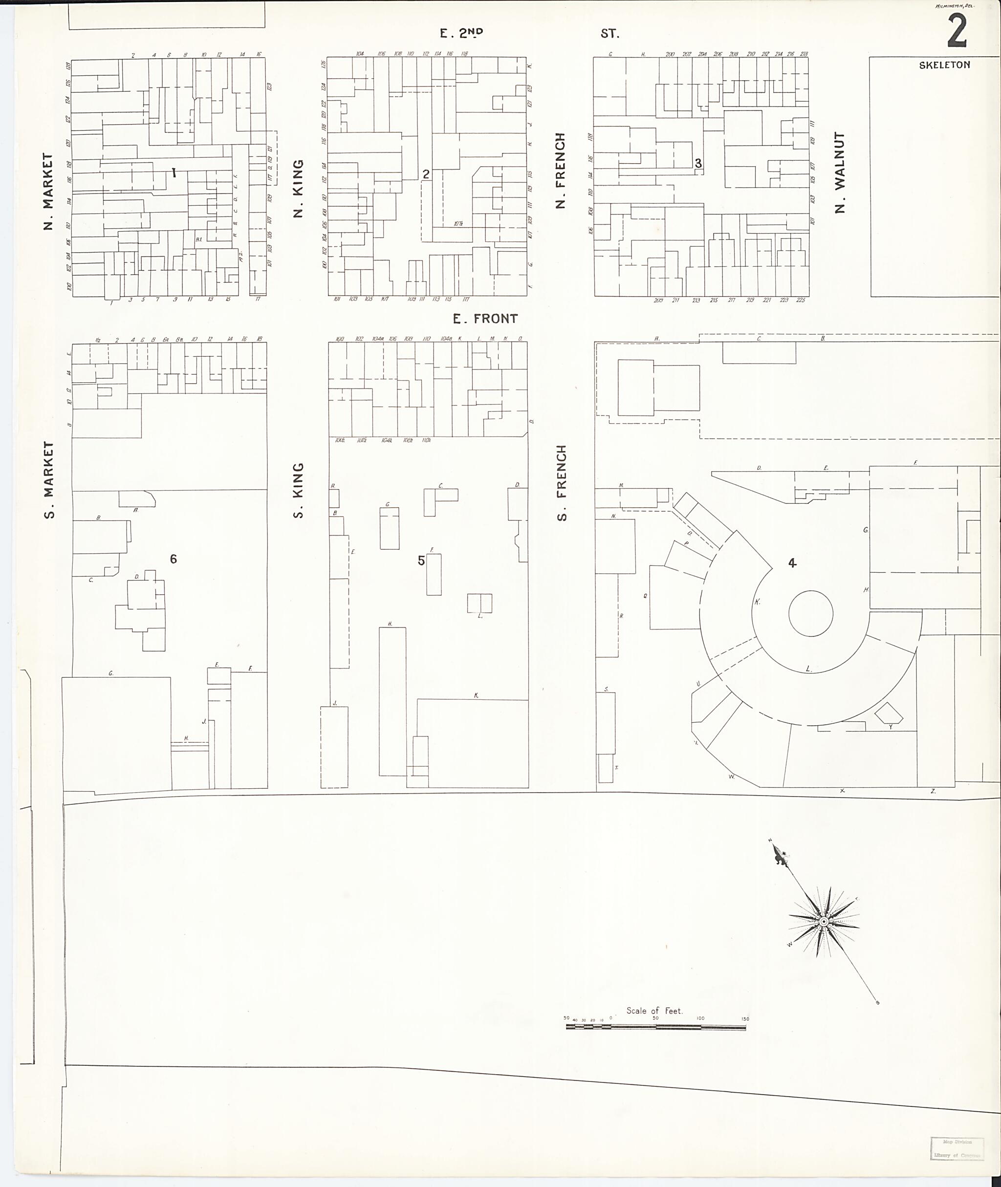 This old map of Wilmington, New Castle County, Delaware was created by Sanborn Map Company in 1901