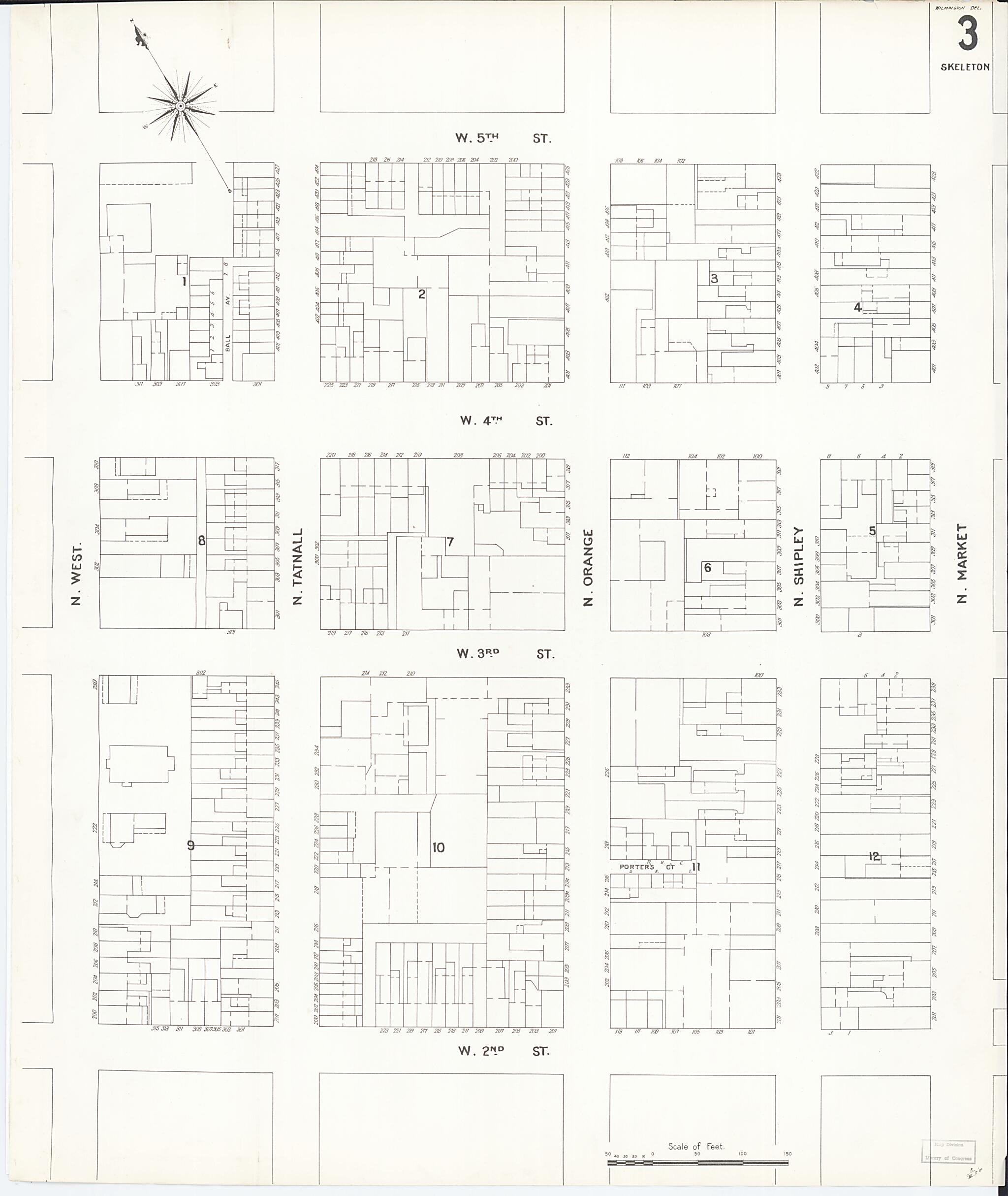 This old map of Wilmington, New Castle County, Delaware was created by Sanborn Map Company in 1901