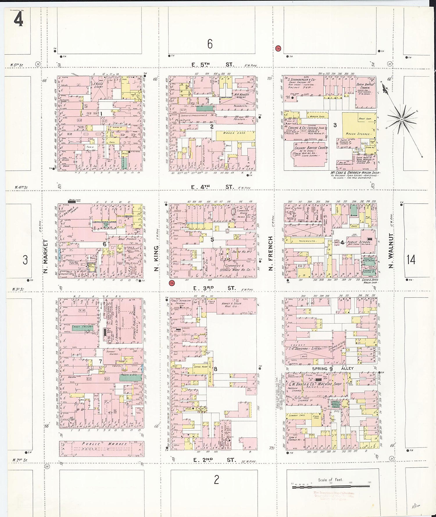 This old map of Wilmington, New Castle County, Delaware was created by Sanborn Map Company in 1901