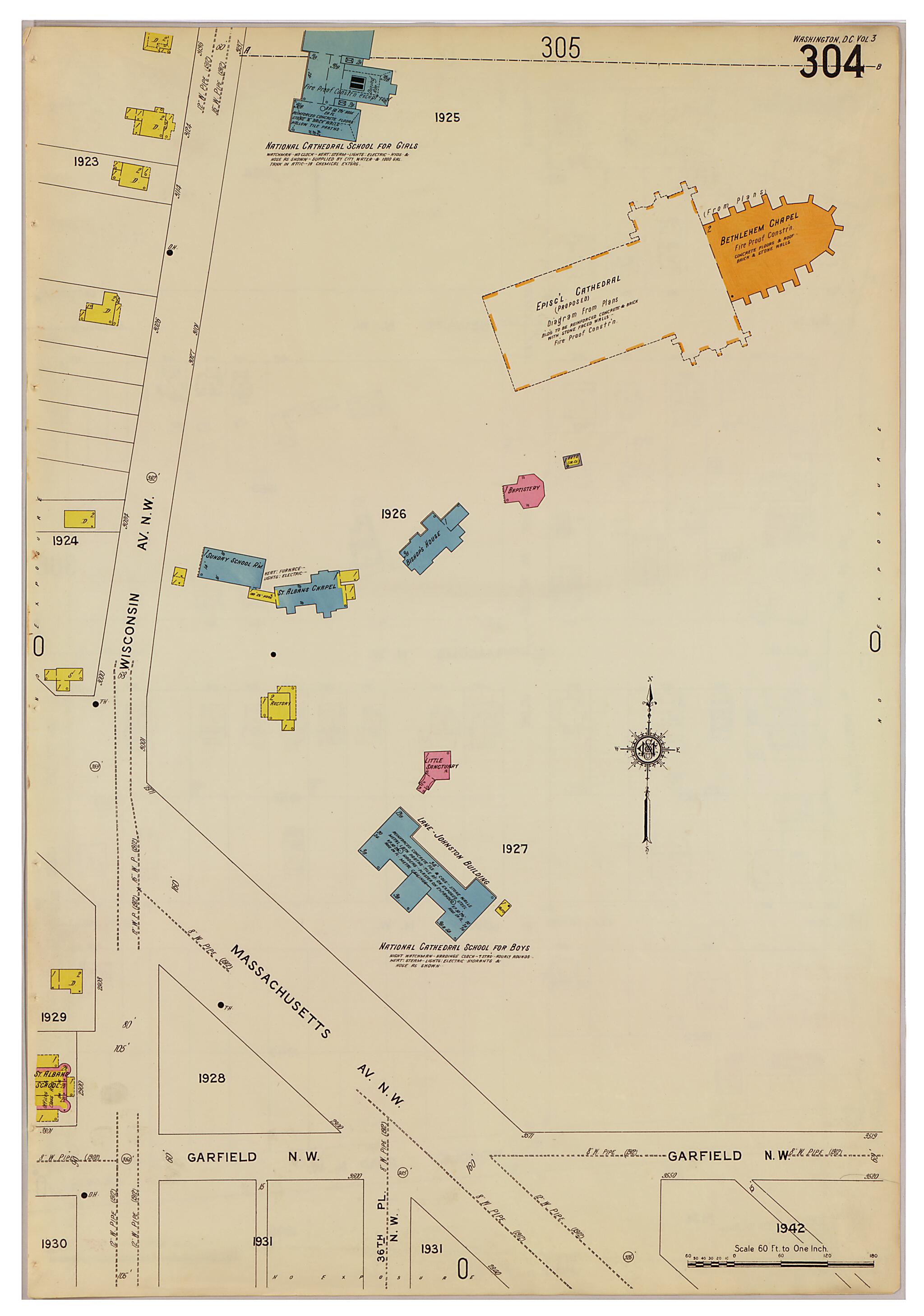 This old map of Takoma Park, Washington D.C. was created by Sanborn Map Company in 1916