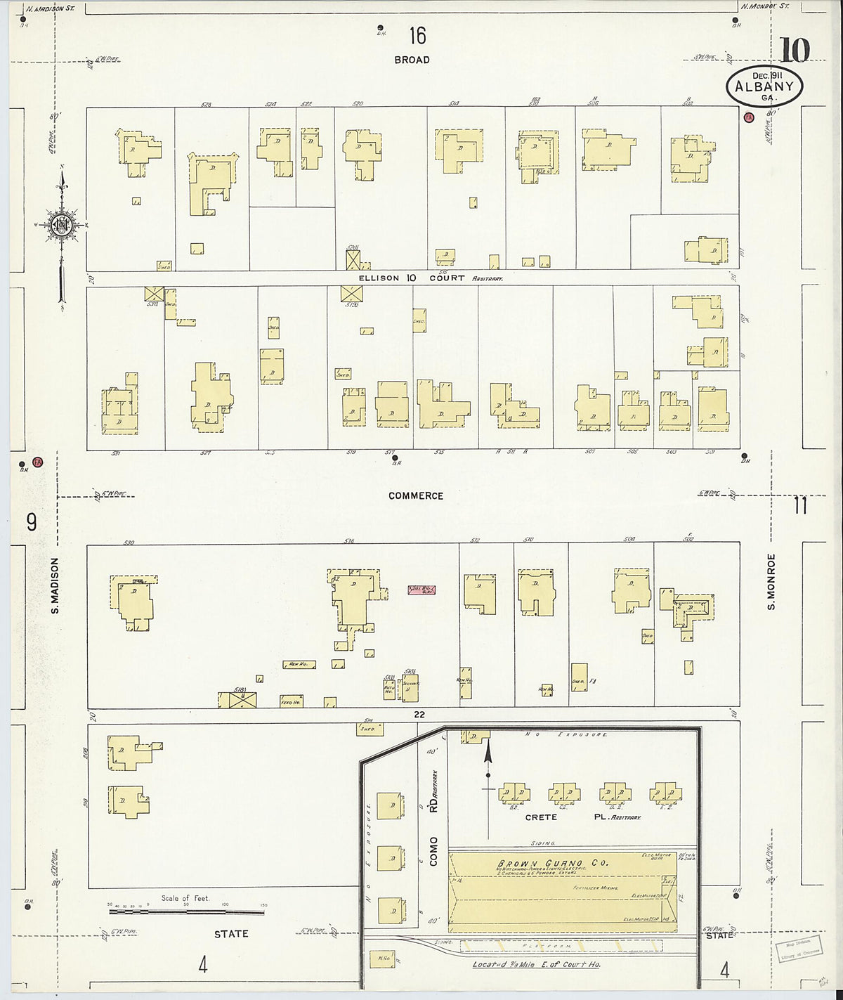 Albany, Dougherty County, Georgia 1911 (Sheet 10 of 32) by Relic Map Company