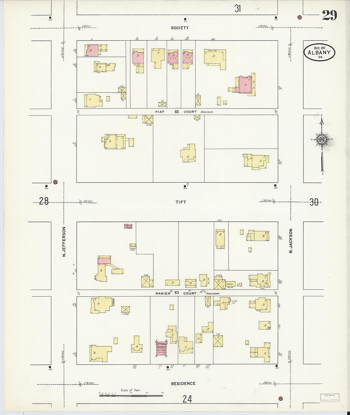 Albany, Dougherty County, Georgia 1911 (Sheet 29 of 32) by Relic Map Company