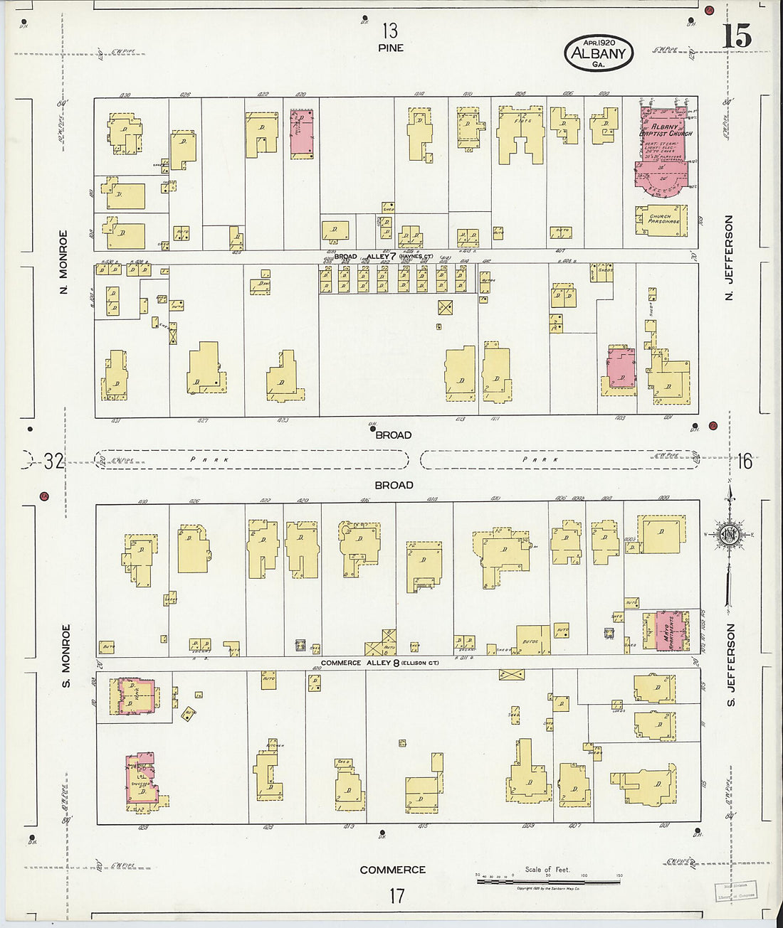 This old map of Putney, Dougherty County, Georgia was created by Sanborn Map Company in 1920