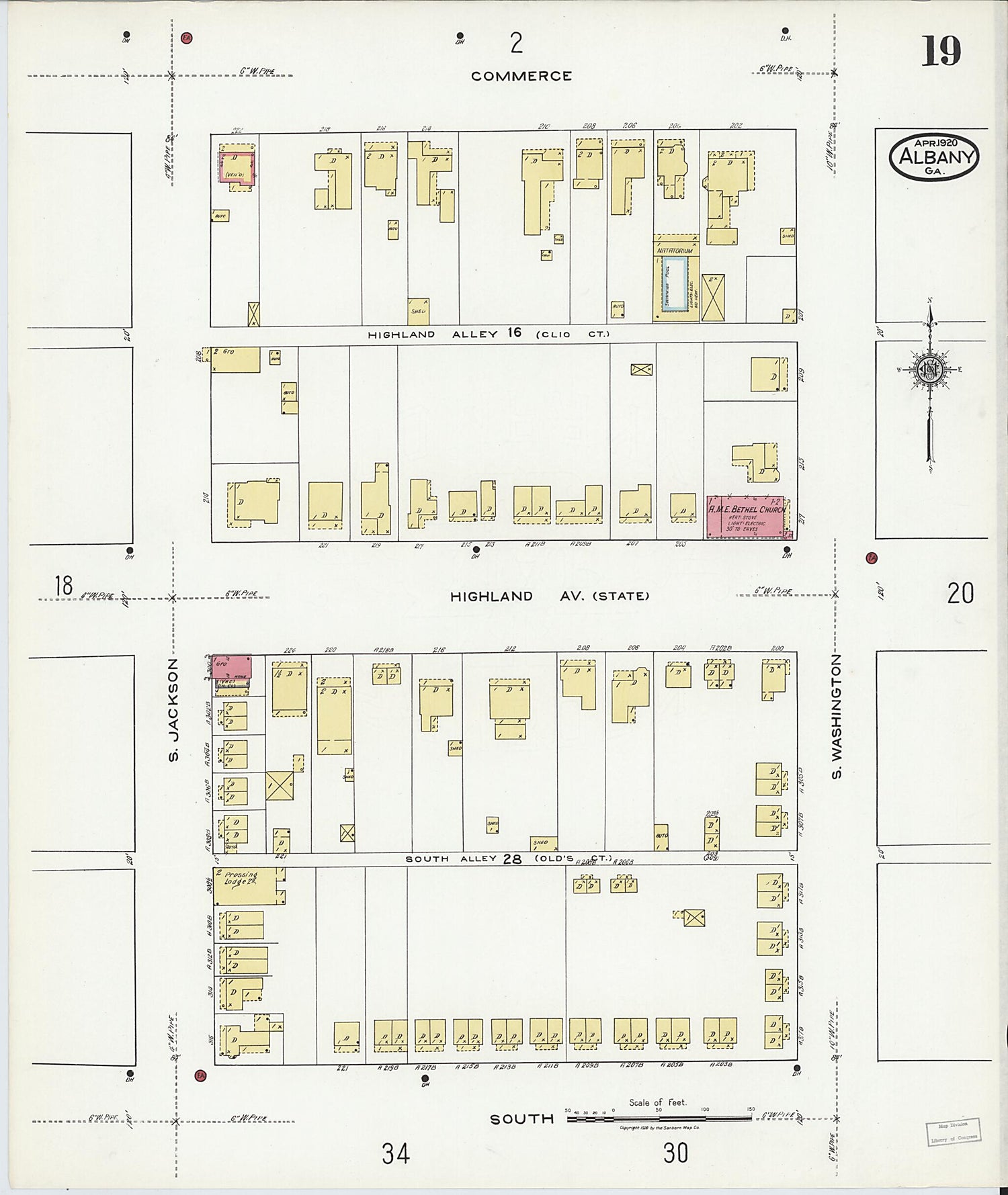 This old map of Putney, Dougherty County, Georgia was created by Sanborn Map Company in 1920