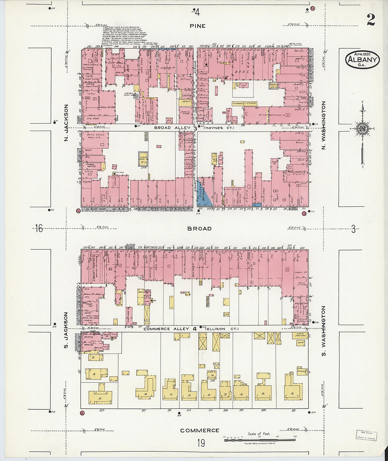 This old map of Putney, Dougherty County, Georgia was created by Sanborn Map Company in 1920