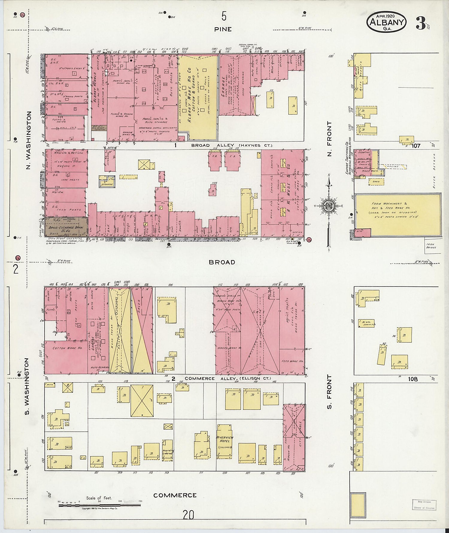 This old map of Putney, Dougherty County, Georgia was created by Sanborn Map Company in 1920