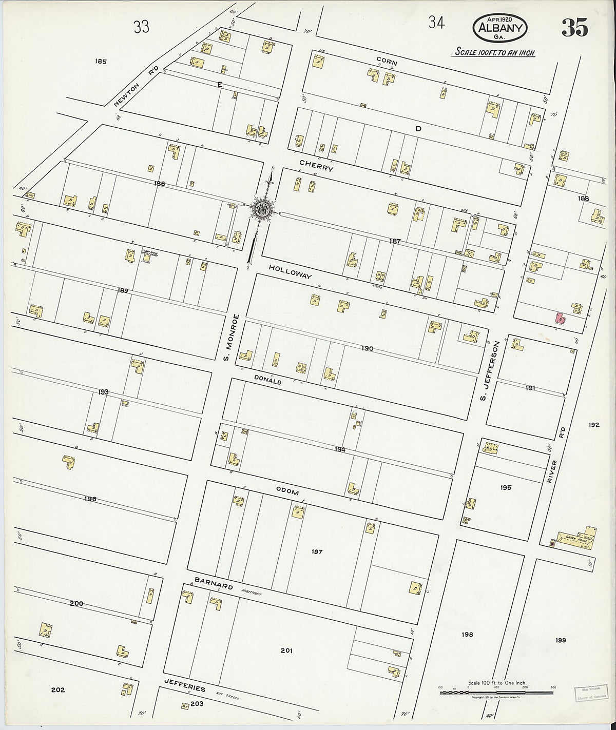 Albany, Dougherty County, Georgia 1920 (Sheet 35) by Relic Map Company