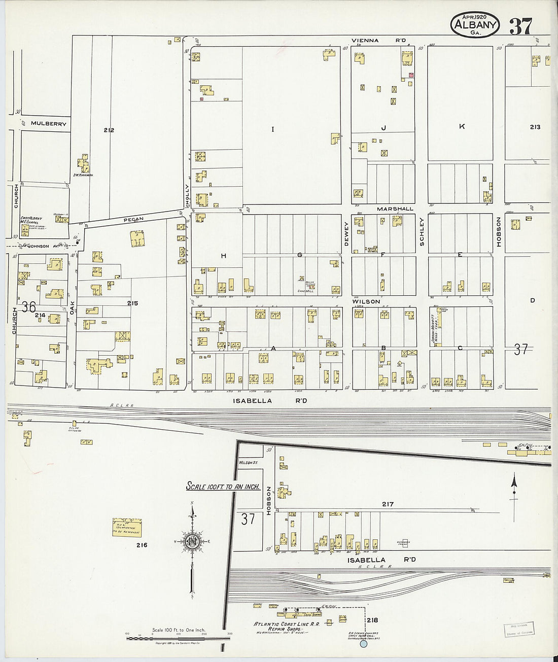 This old map of Putney, Dougherty County, Georgia was created by Sanborn Map Company in 1920