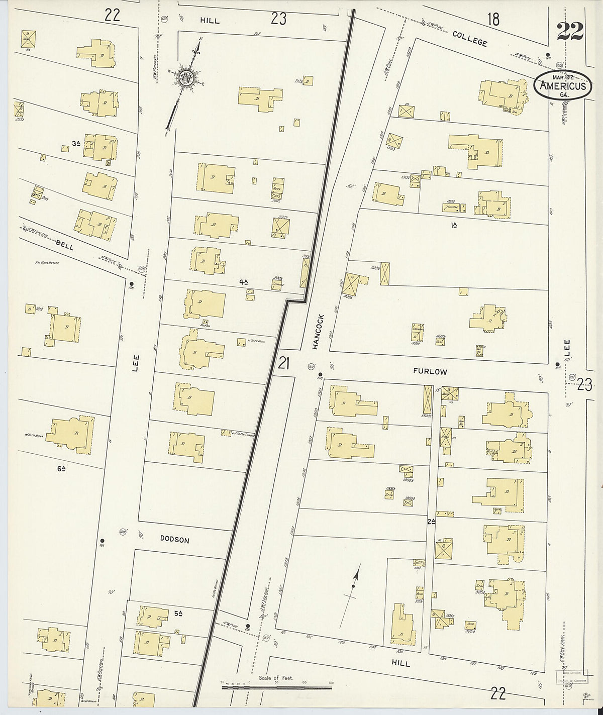Americus, Sumter County, Georgia 1912 (Sheet 22 of 25) by Relic Map Company