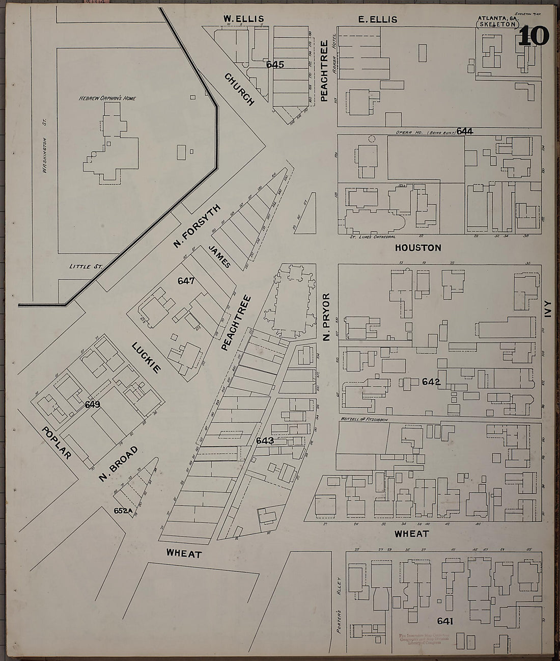 This old map of Atlanta, Fulton County, Georgia was created by Sanborn Map Company in 1892