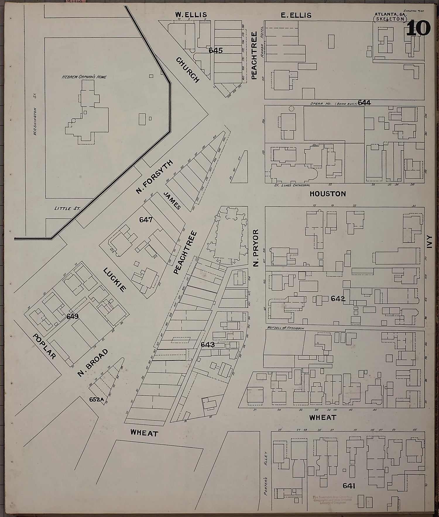 This old map of Atlanta, Fulton County, Georgia was created by Sanborn Map Company in 1892