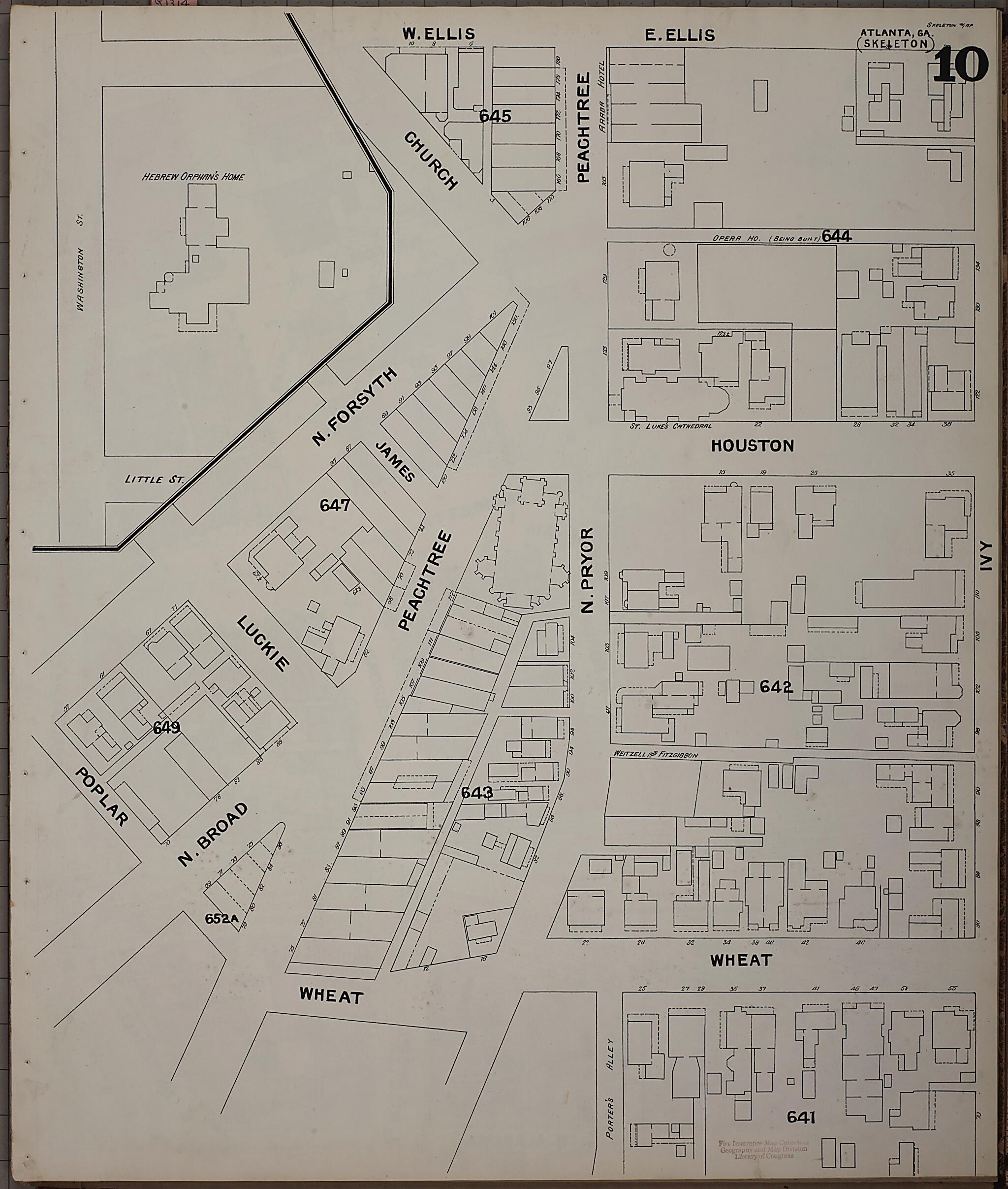 This old map of Atlanta, Fulton County, Georgia was created by Sanborn Map Company in 1892