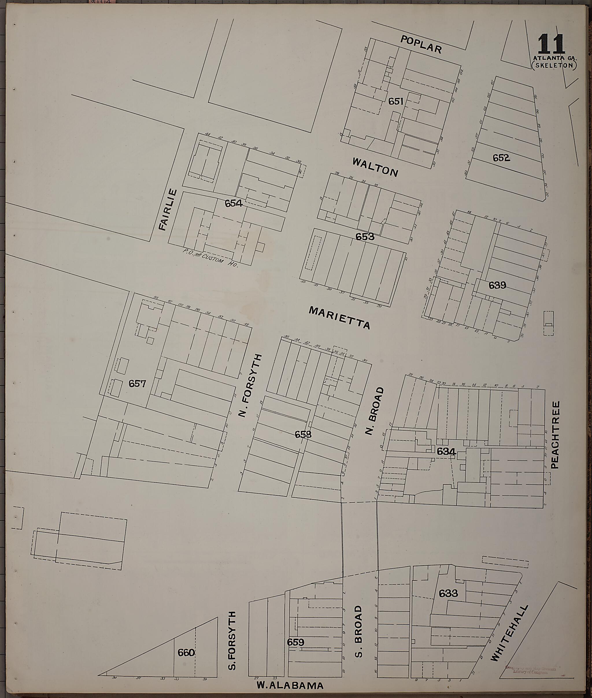 This old map of Atlanta, Fulton County, Georgia was created by Sanborn Map Company in 1892