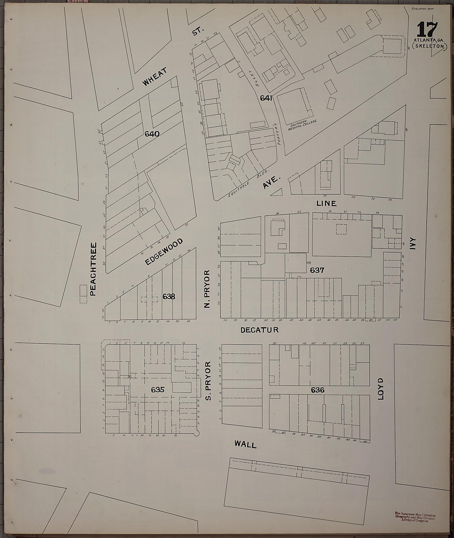 This old map of Atlanta, Fulton County, Georgia was created by Sanborn Map Company in 1892