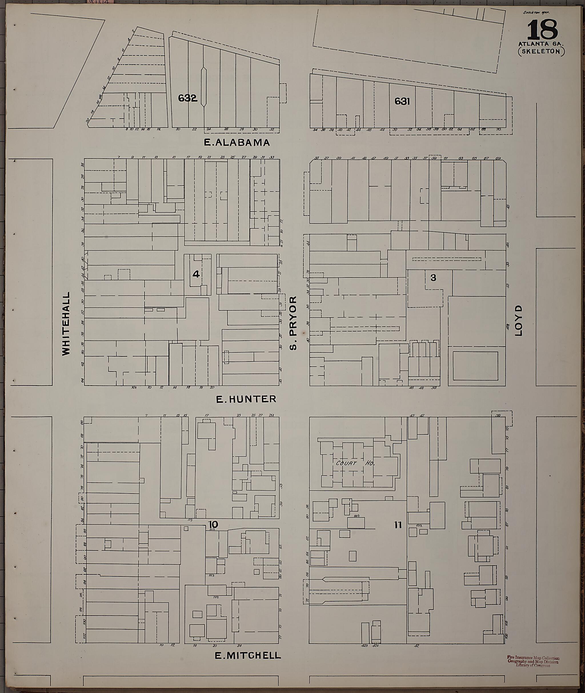 This old map of Atlanta, Fulton County, Georgia was created by Sanborn Map Company in 1892