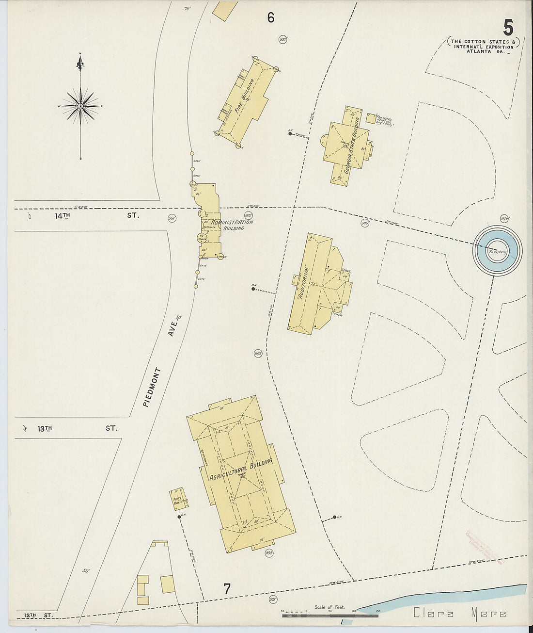 This old map of Atlanta, Fulton County, Georgia was created by Sanborn Map Company in 1895