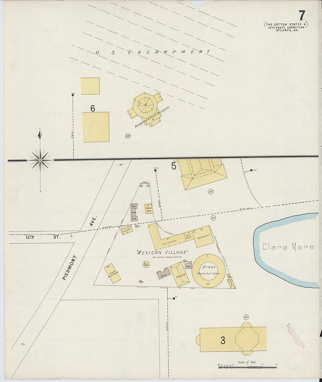 This old map of Atlanta, Fulton County, Georgia was created by Sanborn Map Company in 1895