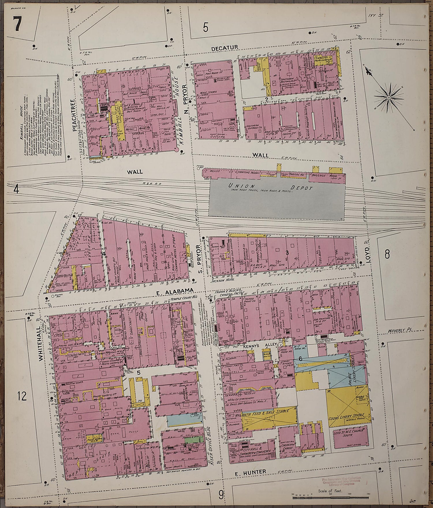 This old map of Atlanta, Fulton County, Georgia was created by Sanborn Map Company in 1899