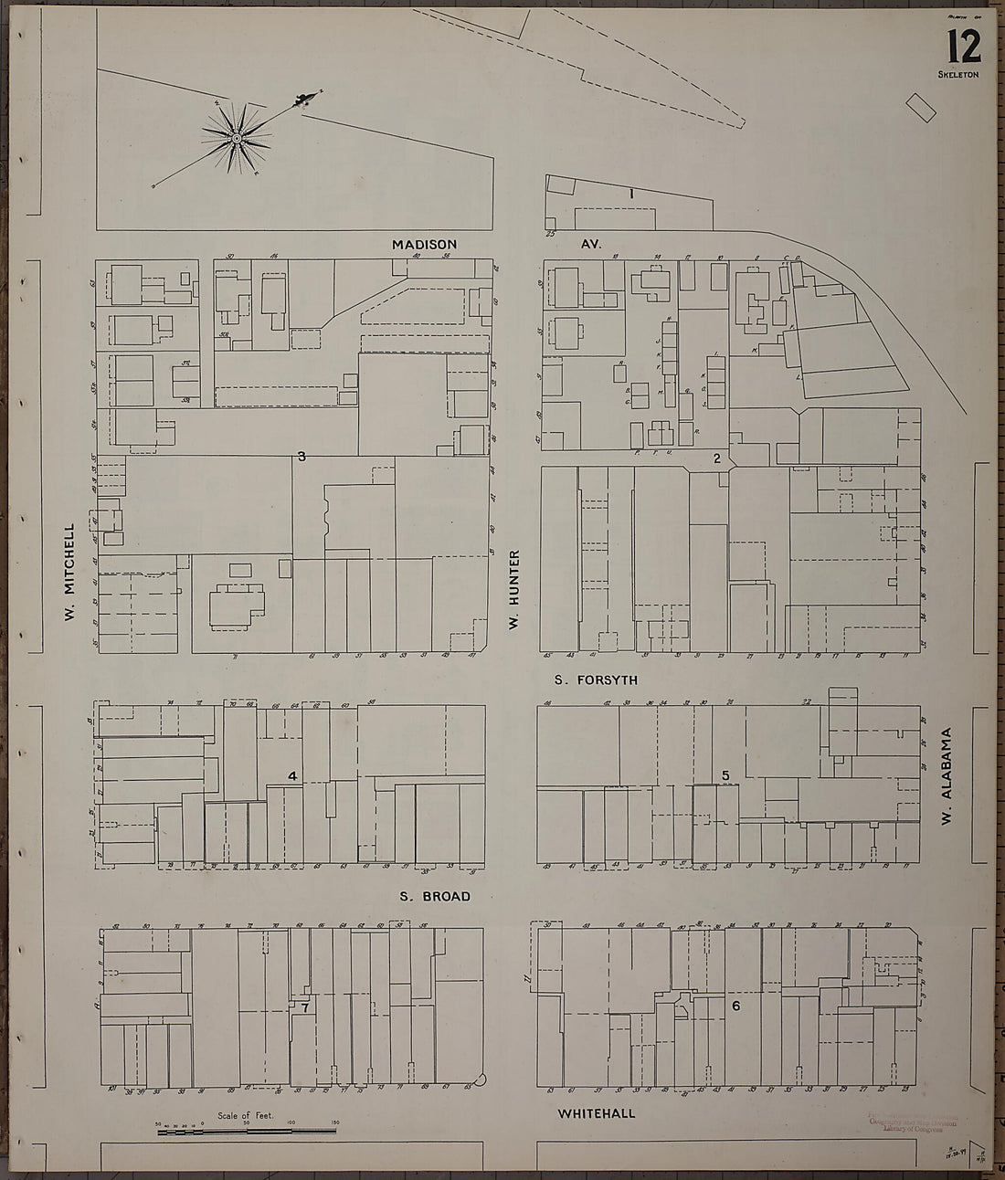 This old map of Atlanta, Fulton County, Georgia was created by Sanborn Map Company in 1899