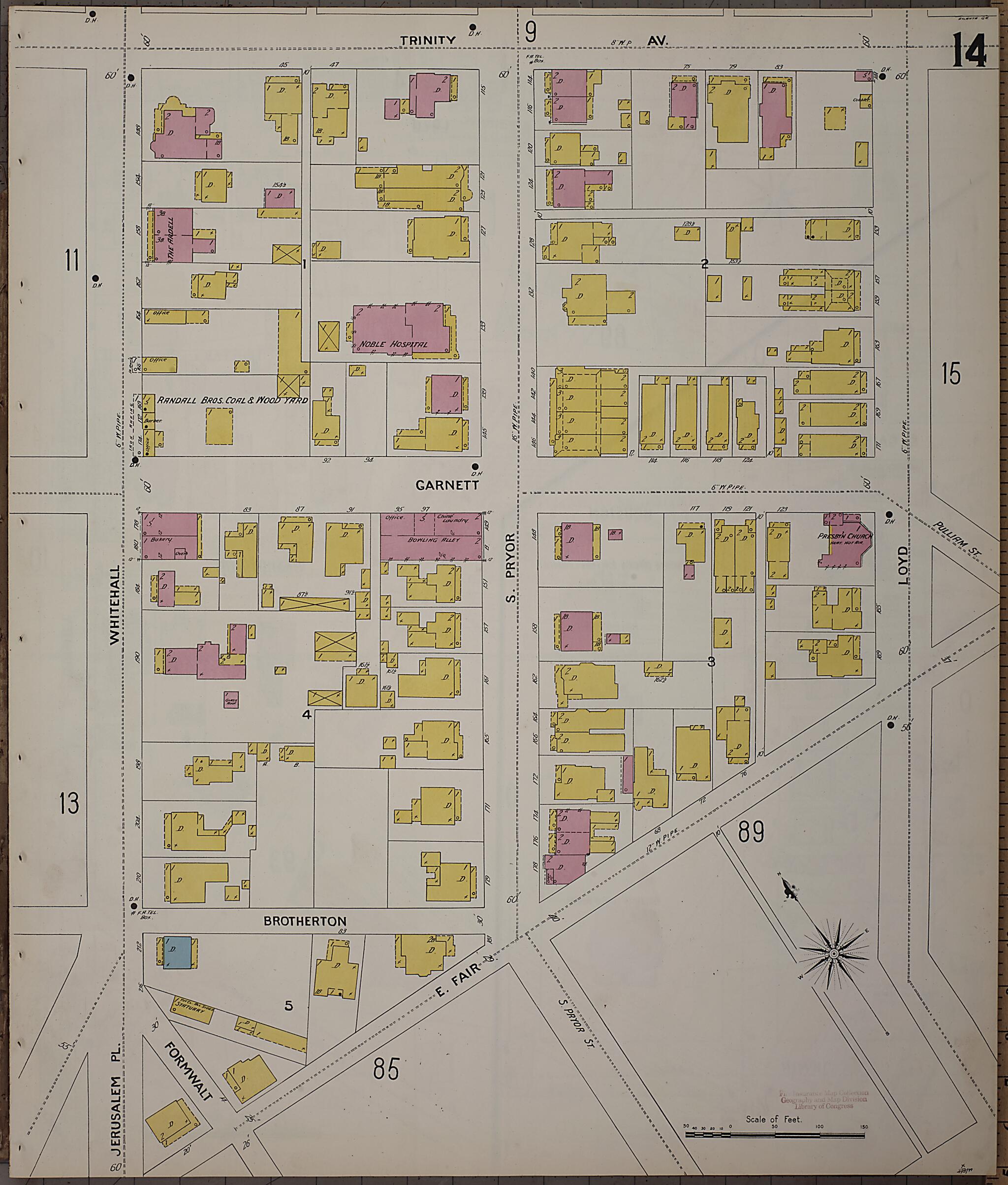 This old map of Atlanta, Fulton County, Georgia was created by Sanborn Map Company in 1899