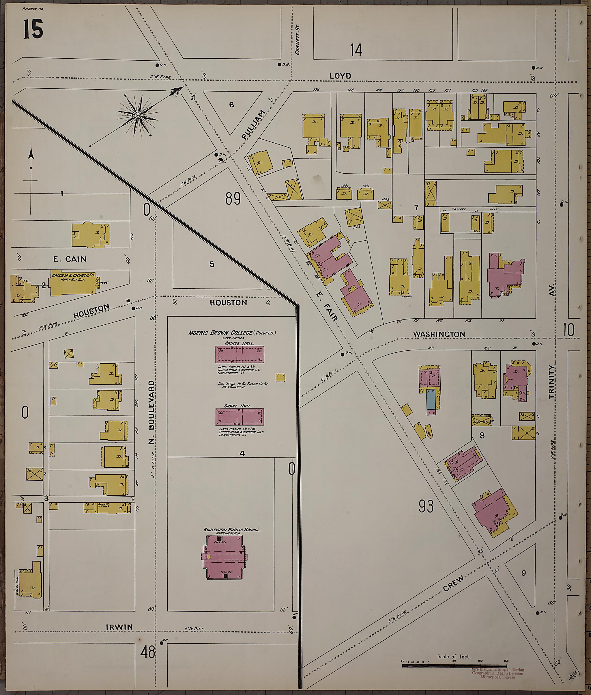 This old map of Atlanta, Fulton County, Georgia was created by Sanborn Map Company in 1899